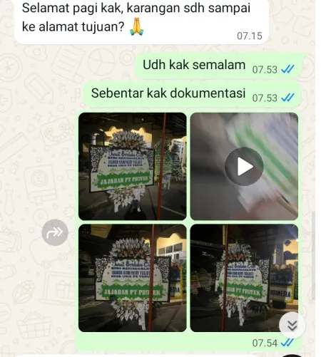 Pengiriman Papan Bunga Selamat Malaka Sari