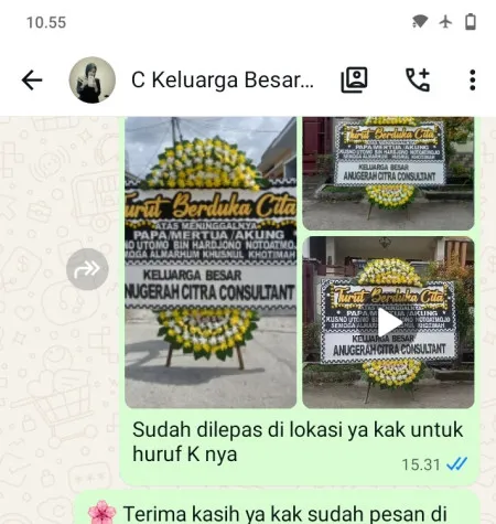 Pengiriman Papan Bunga Duka Malaka Sari