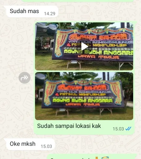 Pengiriman Papan Bunga Malaka Sari